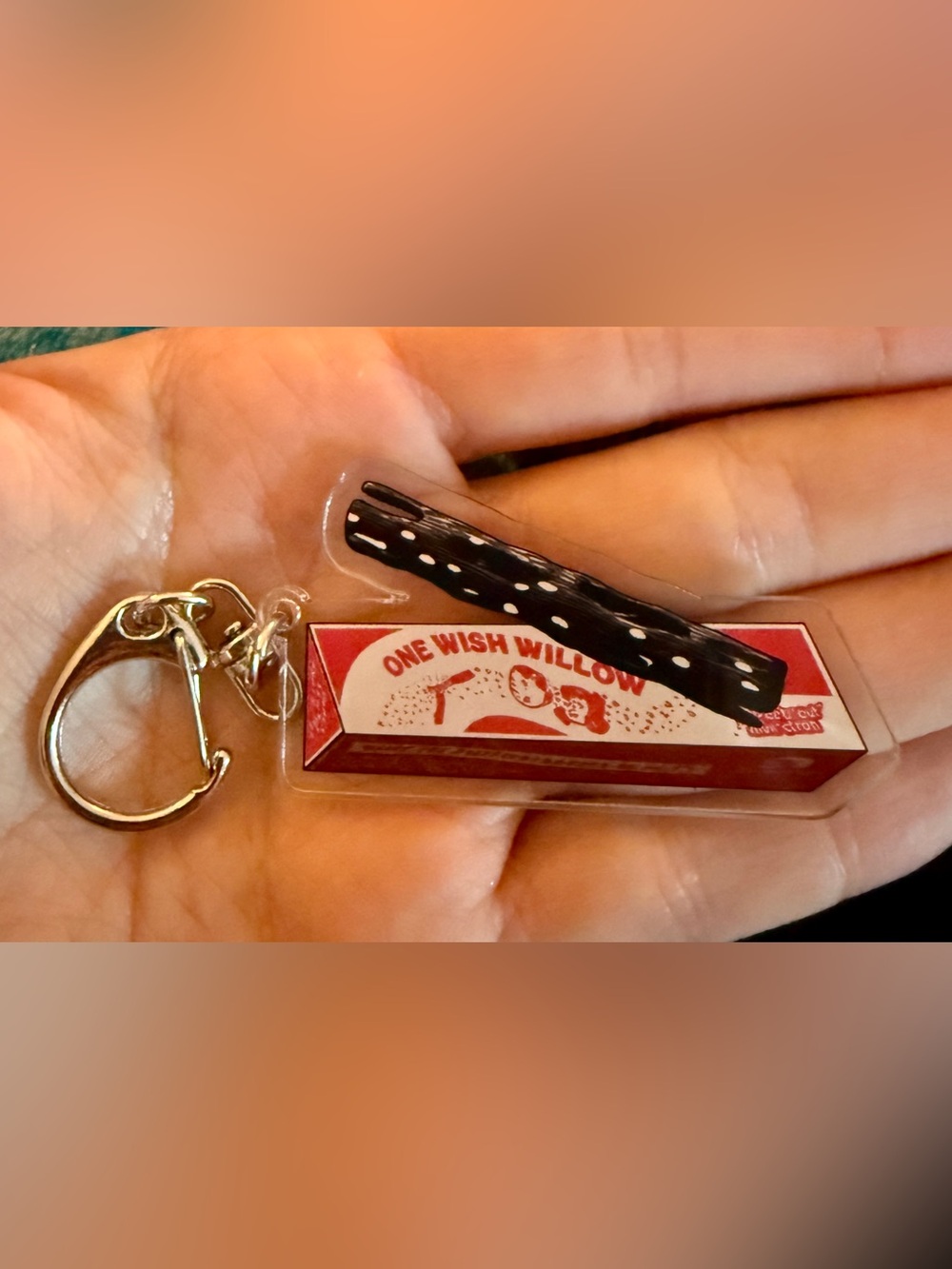 New OBSESSION Keychain One Wish Willow Retro Toy Bear Curry Barker Movie